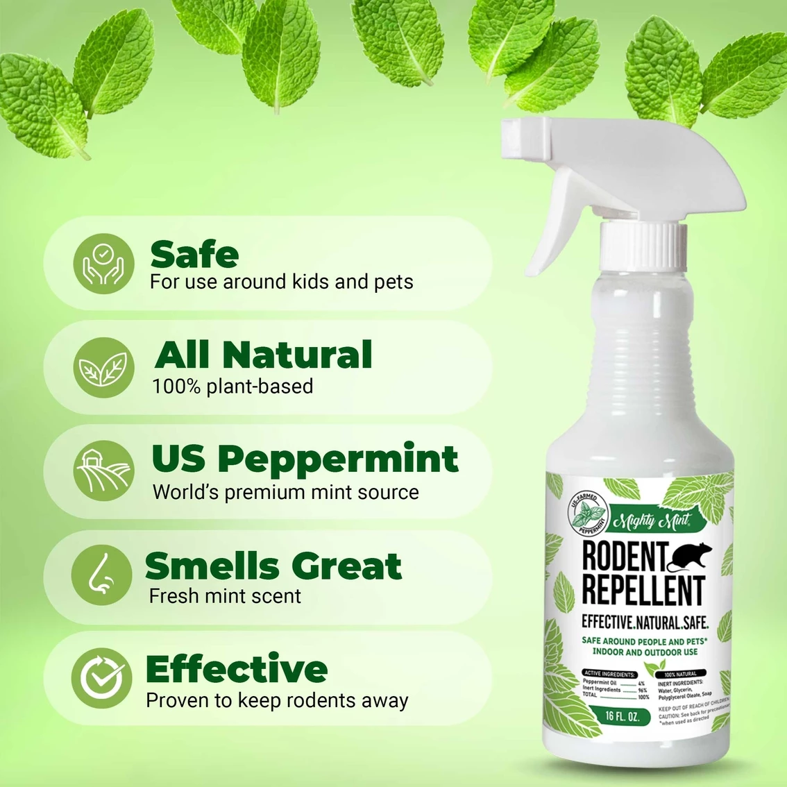 Outlet ???? Pure Origins Mighty Mint Rodent Repellent Natural Peppermint Spray 16 Oz. ???? 2 Outlet ???? Pure Origins Mighty Mint Rodent Repellent Natural Peppermint Spray 16 Oz. ???? - Image 2